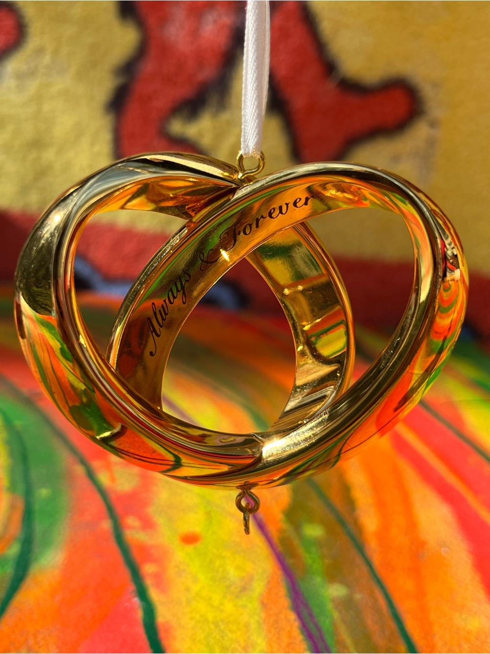 Always & Forever Heart Shaped Ornament – Gold Plated Christmas Decor